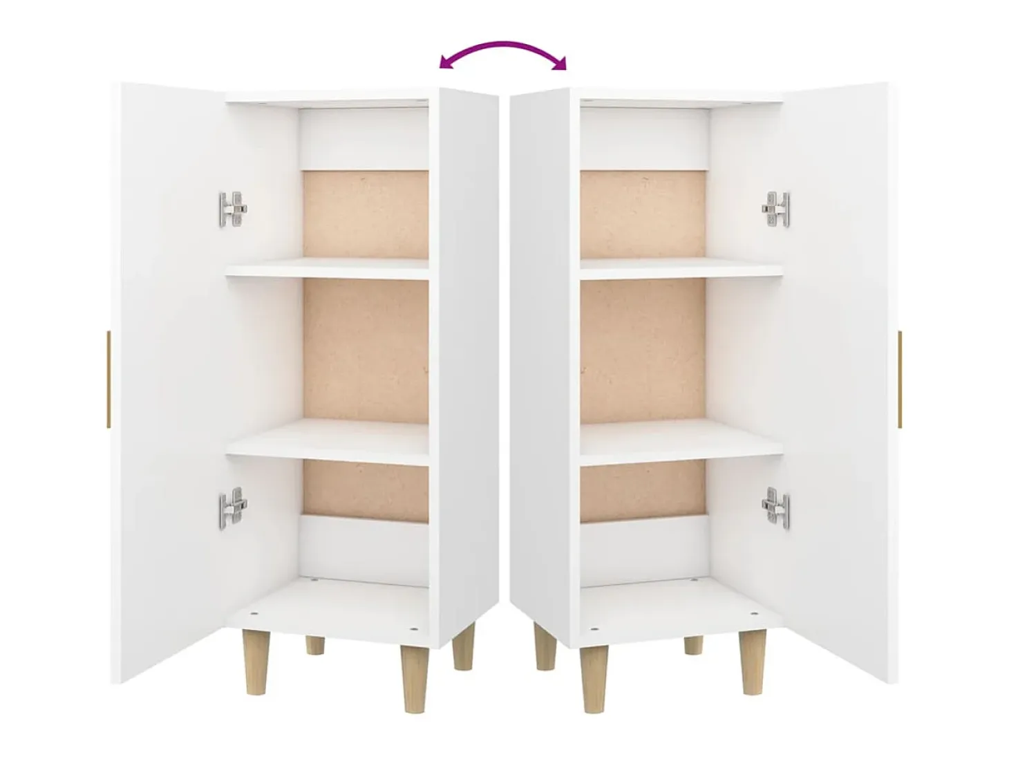 Aparador blanco 34,5x34x90 cm Madera de ingeniería