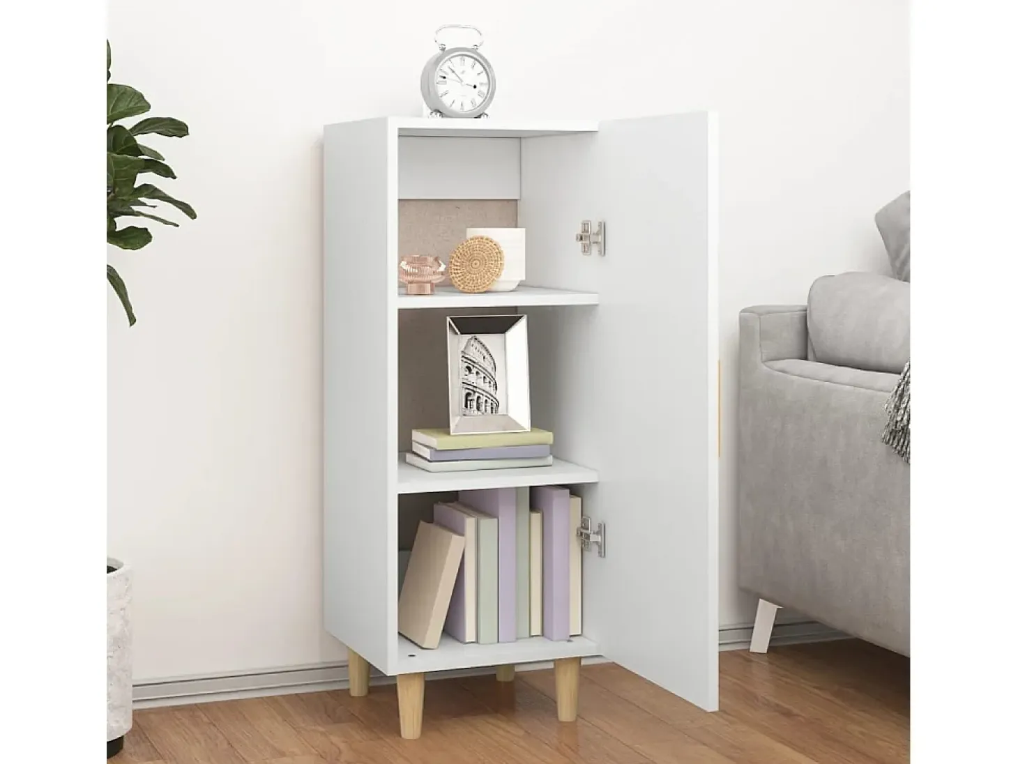 Aparador blanco 34,5x34x90 cm Madera de ingeniería