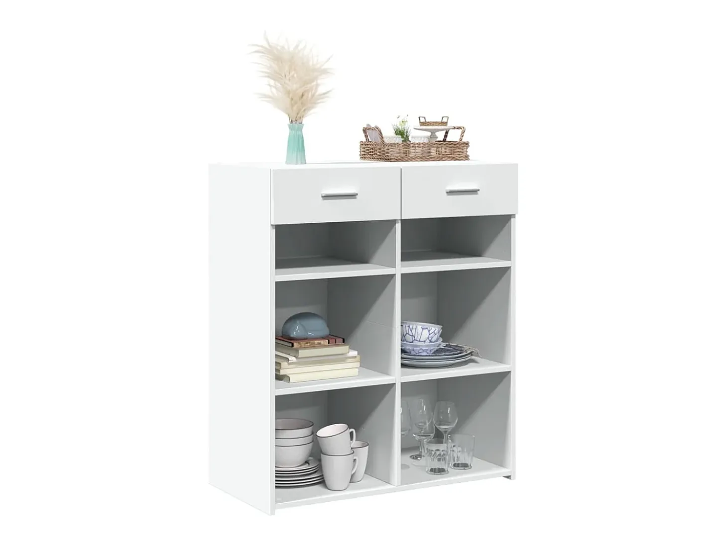 Aparador blanco 80x42,5x93 cm madera contrachapada