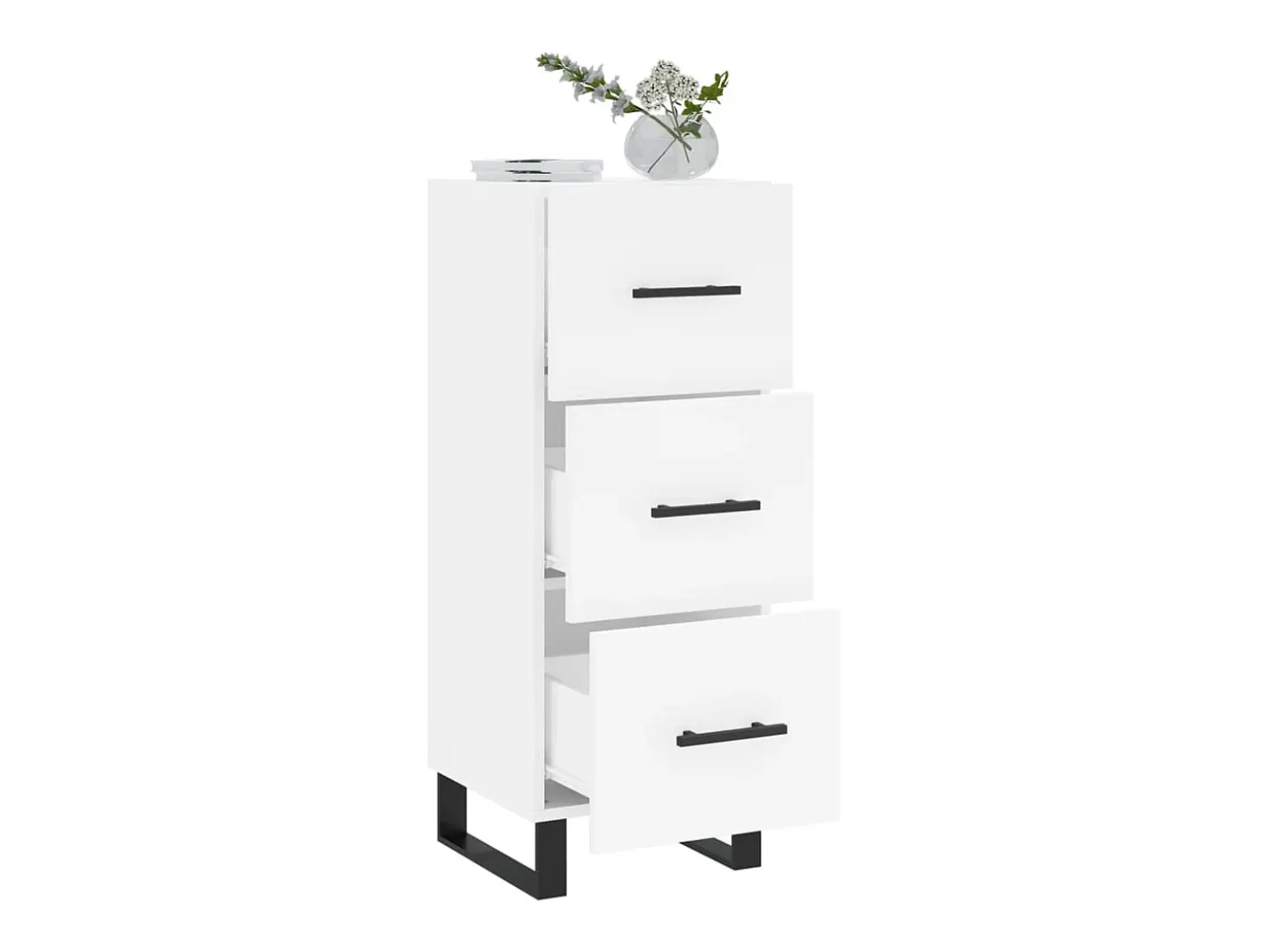 Aparador blanco 34,5x34x90 cm madera de ingeniería