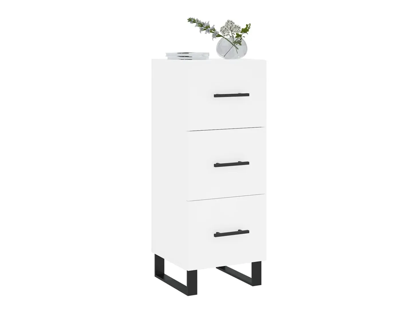 Aparador blanco 34,5x34x90 cm madera de ingeniería