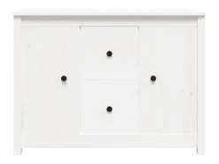 Aparador Blanco 100x35x74 cm Madera Maciza de Pino