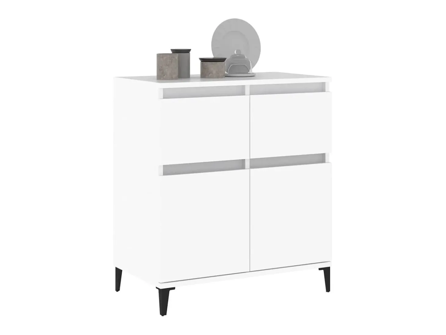 Aparador Blanco 60x35x70 cm Madera de Ingeniería