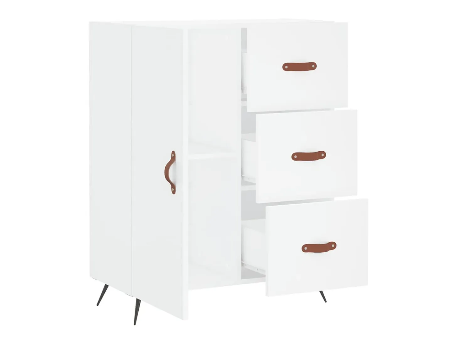 Aparador blanco 69,5x34x90 cm madera de ingeniería
