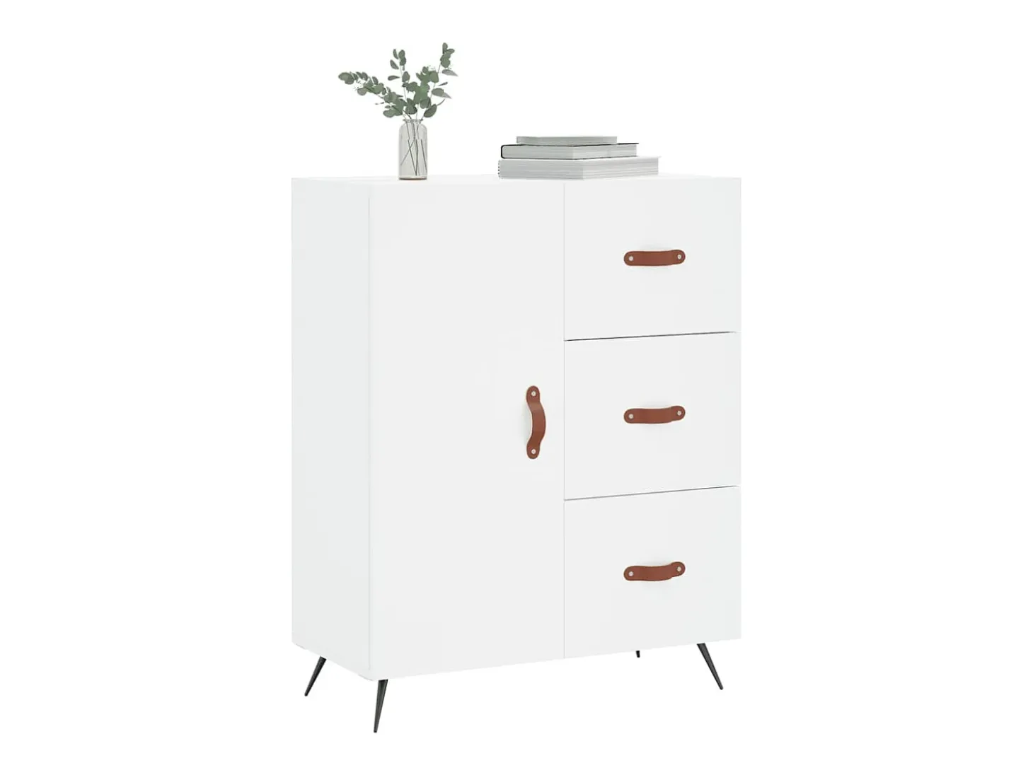 Aparador blanco 69,5x34x90 cm madera de ingeniería