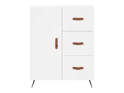 Aparador blanco 69,5x34x90 cm madera de ingeniería