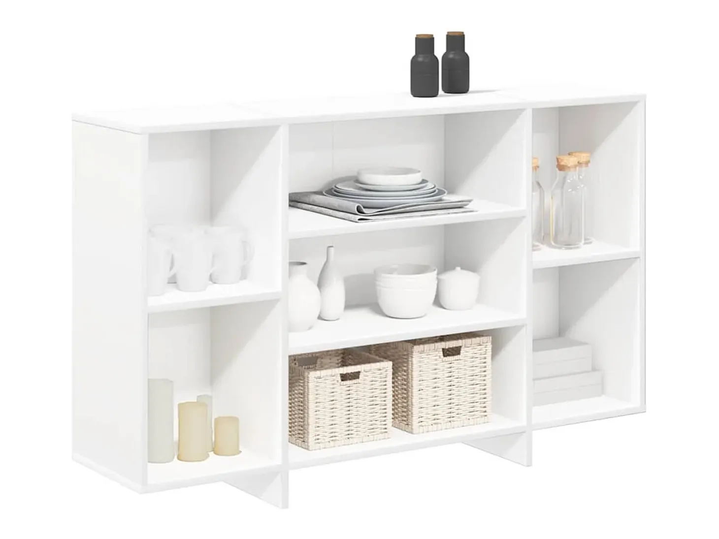 Aparador blanco 120x30x75 cm madera contrachapada