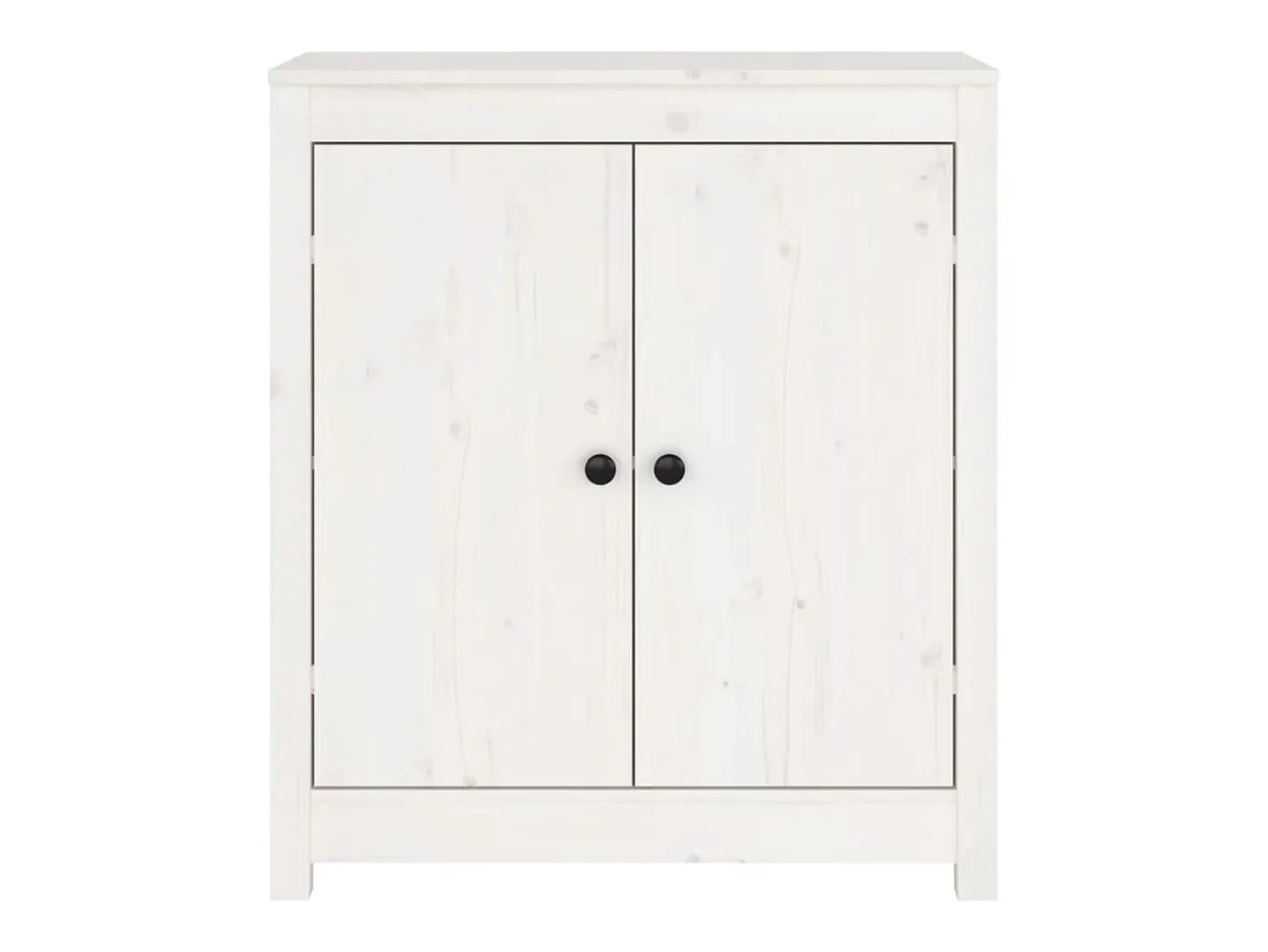 Aparador blanco 70x35x80 cm madera maciza de pino