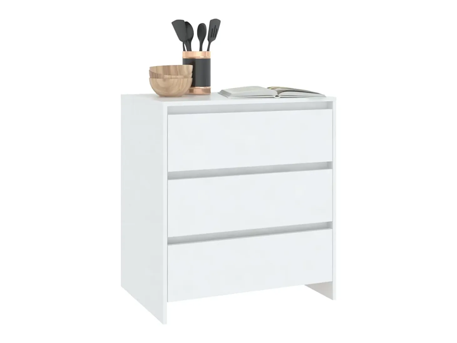 Aparador blanco 70x41x75 cm Madera de ingeniería