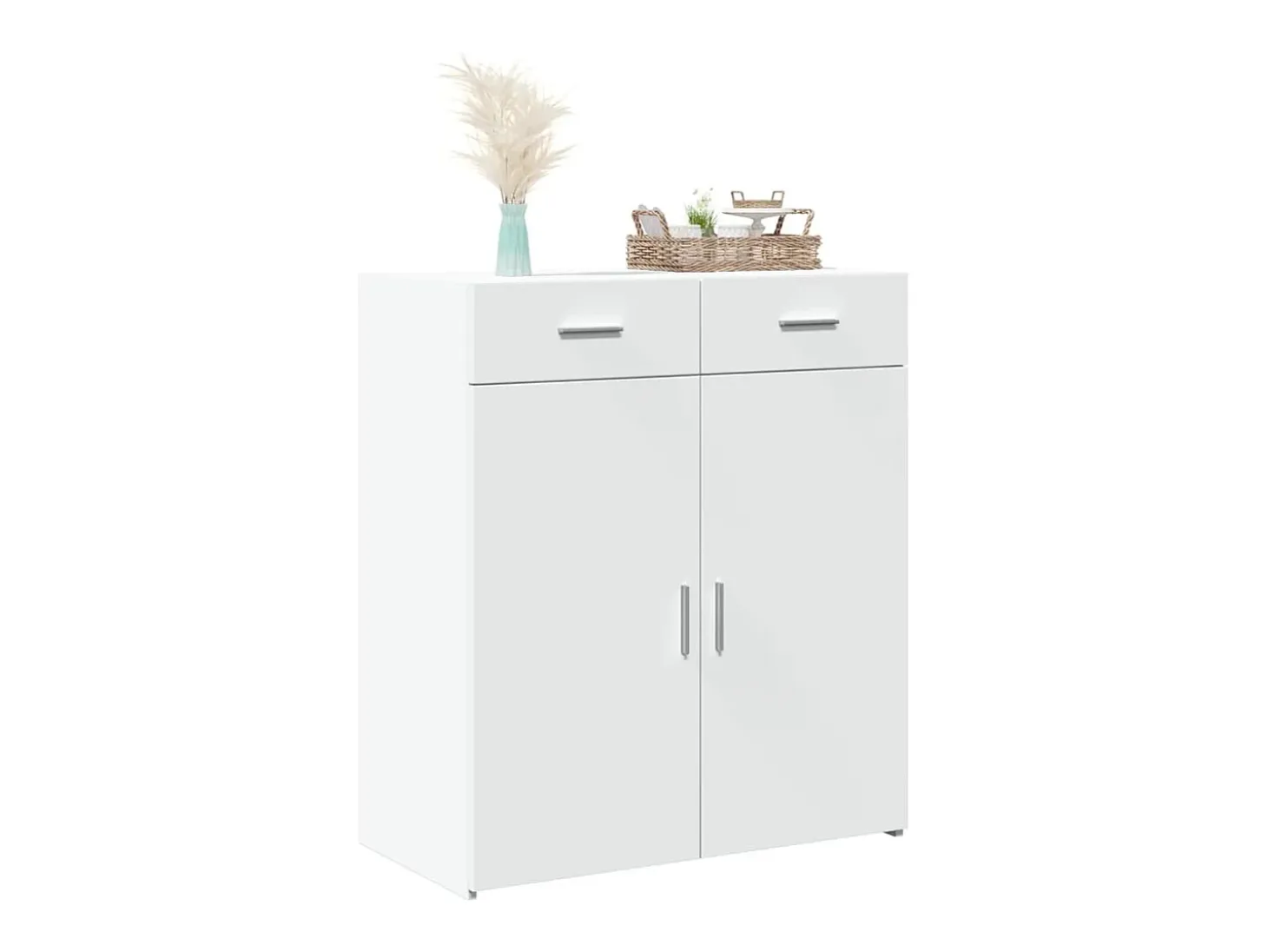 Aparador blanco 80x42,5x93 cm madera contrachapada