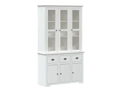 Aparador BODO blanco 115,5x43x200,5 cm madera maciza de pino