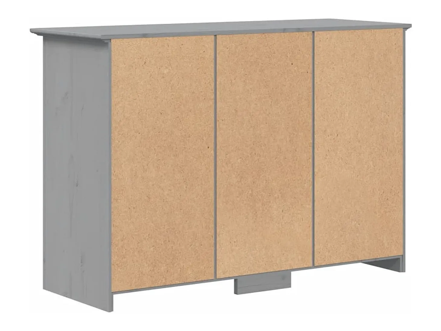 Aparador BODO gris 115,5x44x80 cm madera maciza de pino