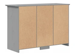 Aparador BODO madera maciza de pino gris 115,5x44x80 cm