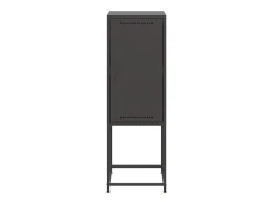 Aparador buffet cómoda armario mueble organizador cocina salón salón alto 36 x 39 x 107 cm acero negro 02_0034913