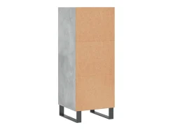 Aparador buffet cómoda armario mueble organizador cocina salón salón 34,5 x 32,5 x 90 cm madera contrachapada gris 02_0031869