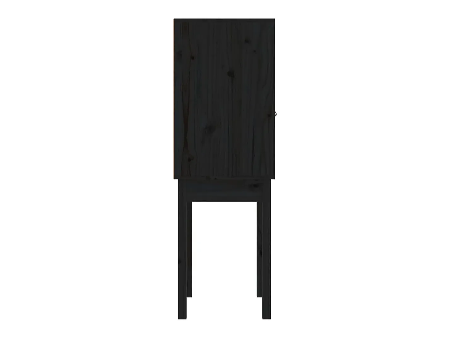 Aparador buffet cómoda armario mueble organizador cocina salón salón alto 60 x 40 x 120 cm madera maciza de pino negro 02_0034948