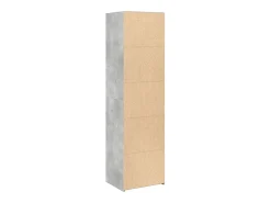 Aparador buffet cómoda armario mueble organizador cocina salón salón alto 50 x 41 x 185 cm madera contrachapada gris 02_0034447