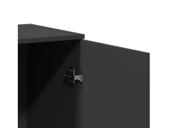 Aparador buffet cómoda armario unidad de almacenamiento organizador cocina salón salón 79 x 38 x 80 cm madera contrachapada negra 02_0036127