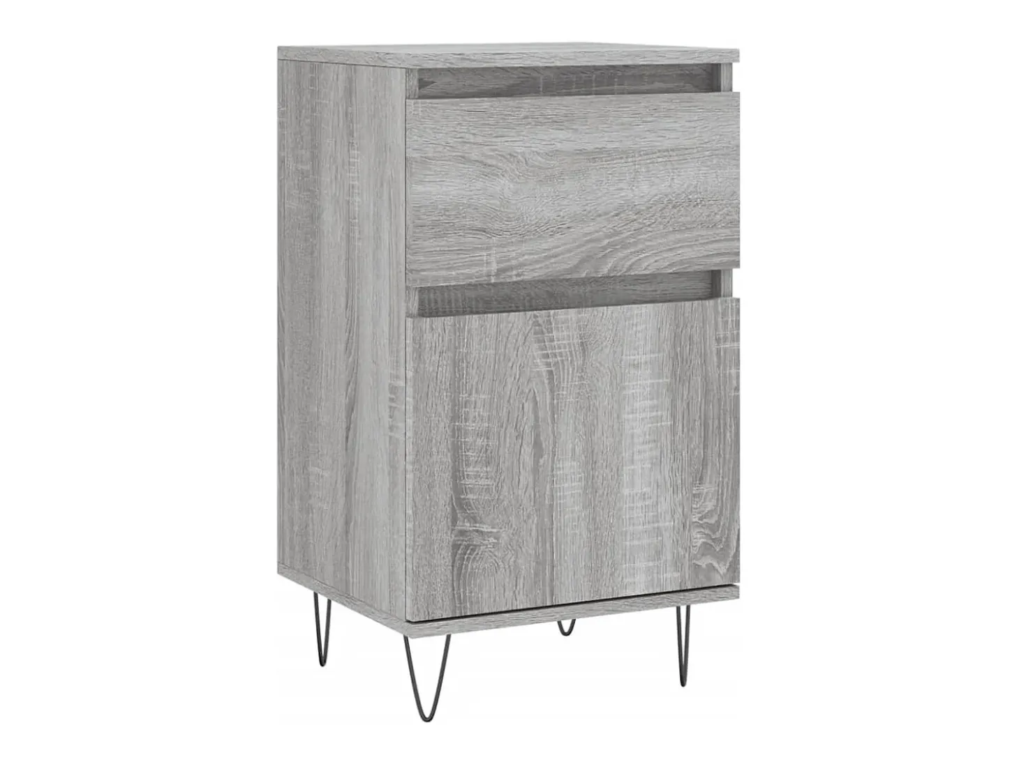 Aparador buffet cómoda armario unidad de almacenamiento organizador cocina salón salón juego de 2 sonoma 40 x 35 x 70 cm madera contrachapada gris 02_0036947