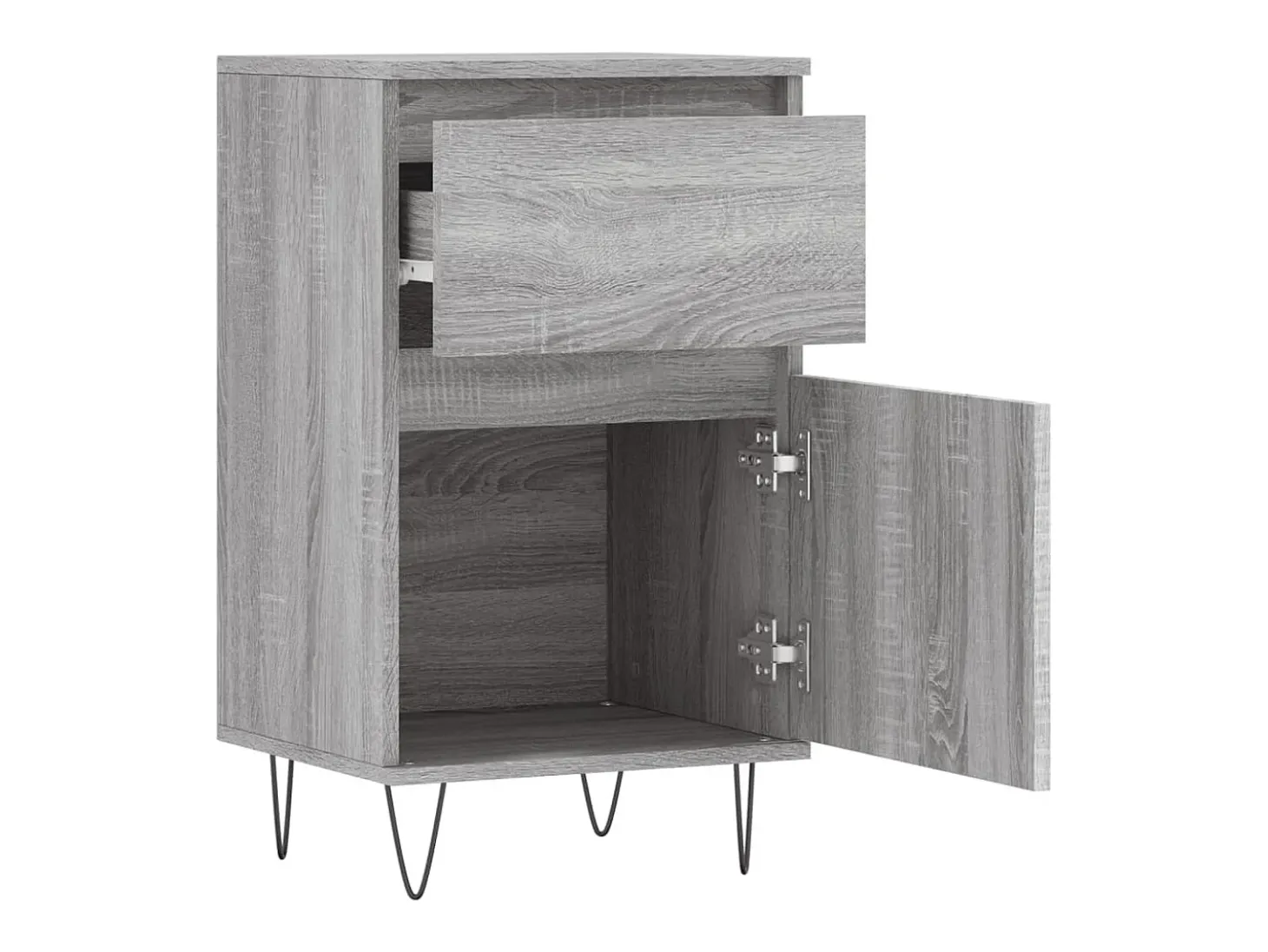 Aparador buffet cómoda armario unidad de almacenamiento organizador cocina salón salón juego de 2 sonoma 40 x 35 x 70 cm madera contrachapada gris 02_0036947