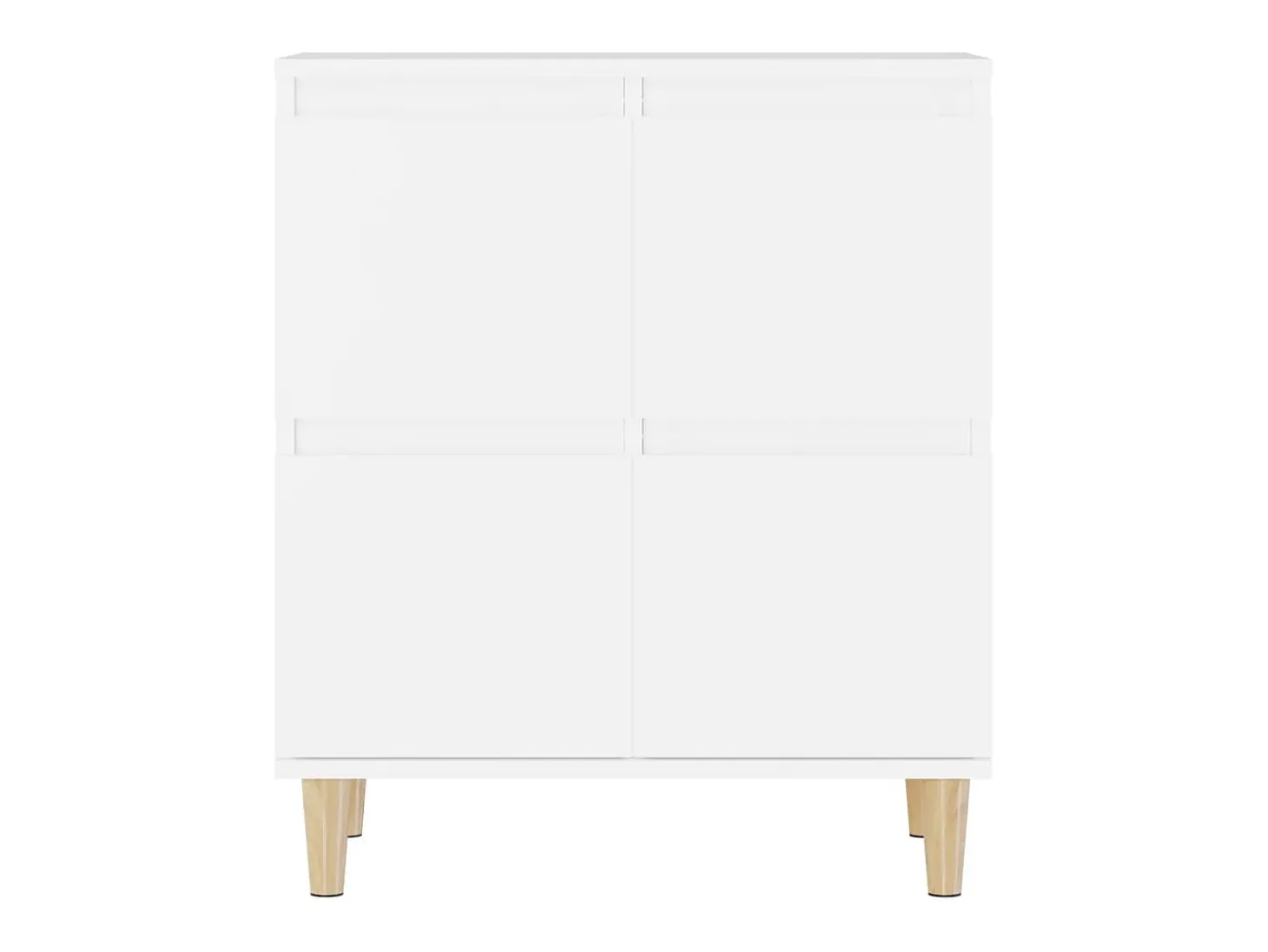 Aparador buffet cómoda armario mueble organizador cocina salón salón juego de 2 60 x 35 x 70 cm blanco madera contrachapada 02_0036680