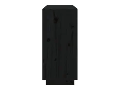 Aparador buffet cómoda armario unidad de almacenamiento organizador cocina salón salón 111 x 34 x 75 cm madera maciza de pino negro 02_0035845