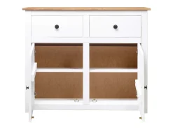 Aparador buffet cómoda armario mueble organizador cocina salón salón 93 x 40 x 80 cm Pino gama Panama blanco 02_0030541