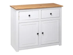 Aparador buffet cómoda armario mueble organizador cocina salón salón 93 x 40 x 80 cm Pino gama Panama blanco 02_0030541