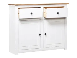 Aparador buffet cómoda armario mueble organizador cocina salón salón 93 x 40 x 80 cm Pino gama Panama blanco 02_0030541