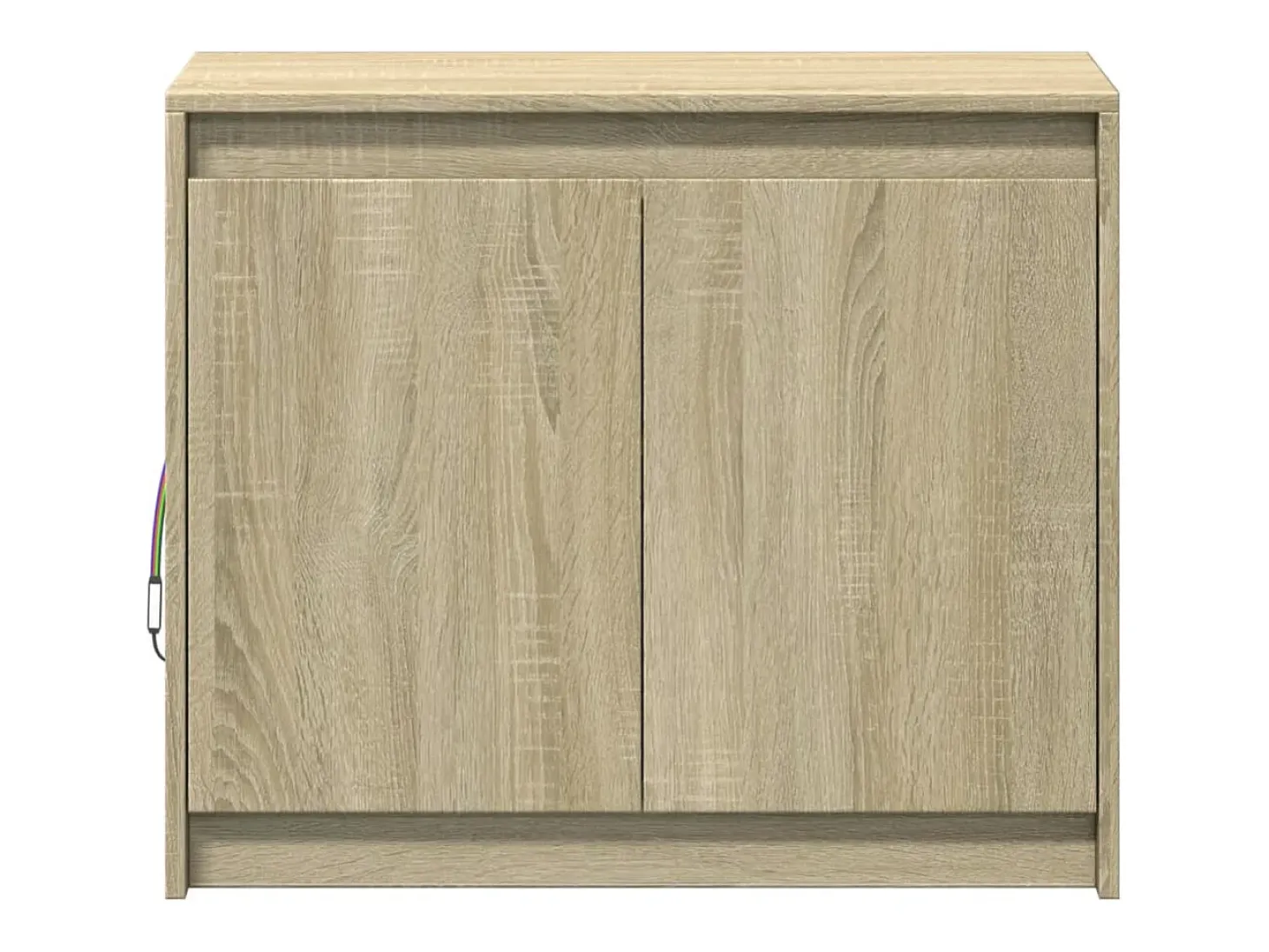 Aparador buffet cómoda armario mueble organizador cocina salón salón con Sonoma LED 72 x 34 x 61 cm madera contrachapada marrón 02_0029798