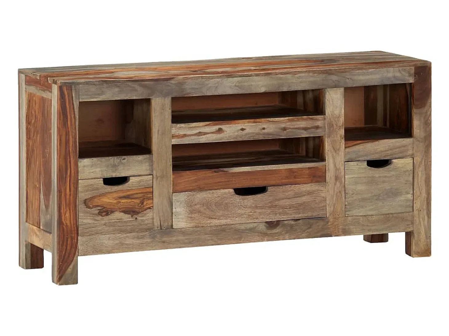 Aparador buffet cómoda armario mueble organizador cocina salón salón 100 x 30 x 50 cm madera maciza gris 02_0031760