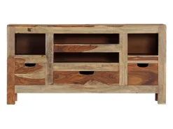 Aparador buffet cómoda armario mueble organizador cocina salón salón 100 x 30 x 50 cm madera maciza gris 02_0031760