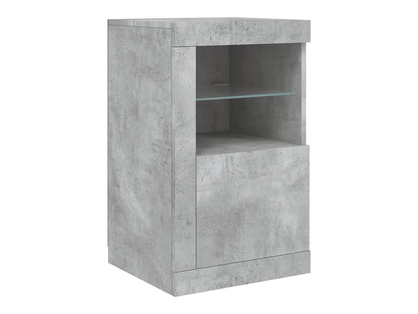 Aparador buffet cómoda armario mueble organizador cocina salón salón con luces LED 142,5 x 37 x 67 cm gris 02_0029977