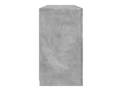 Aparador buffet cómoda armario mueble organizador cocina salón salón con luces LED 142,5 x 37 x 67 cm gris 02_0029977
