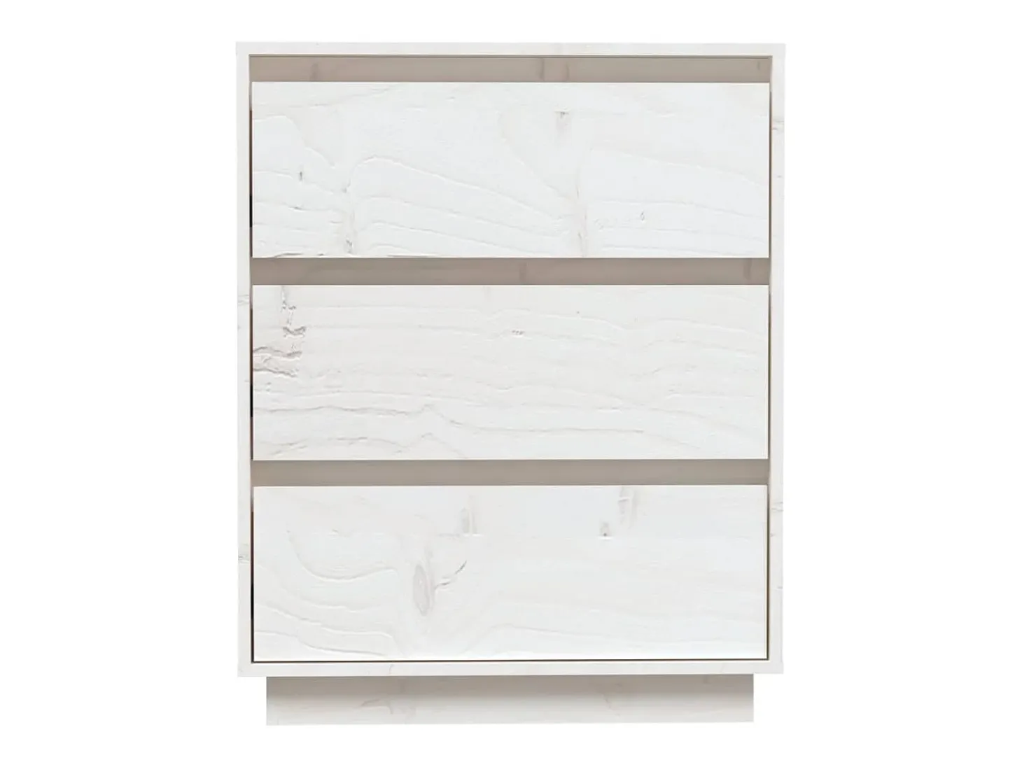 Aparador buffet cómoda armario unidad de almacenamiento organizador cocina salón salón 60 x 34 x 75 cm madera maciza de pino blanco 02_0030349