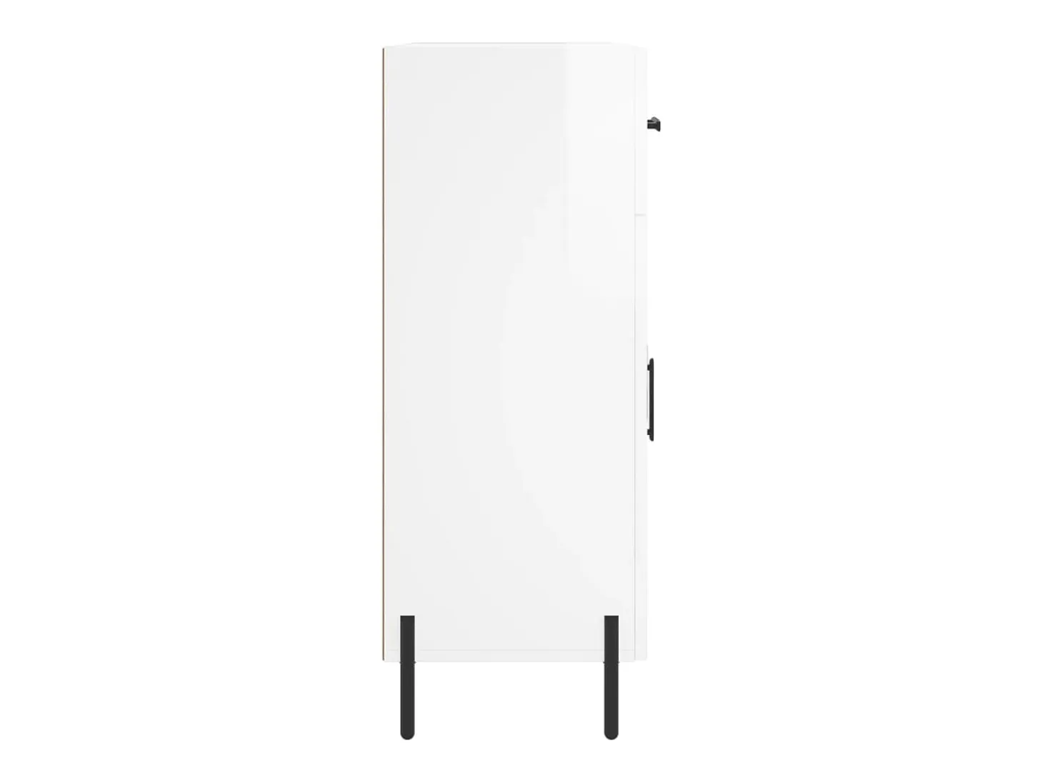 Aparador buffet cómoda armario mueble organizador cocina salón brillante 69,5 x 34 x 90 cm madera contrachapada blanco 02_0030716