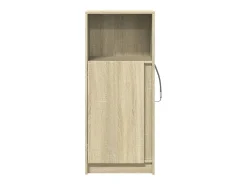 Aparador buffet cómoda armario mueble organizador cocina salón salón con Sonoma LED 42,5 x 34 x 100 cm madera contrachapada marrón 02_0029795