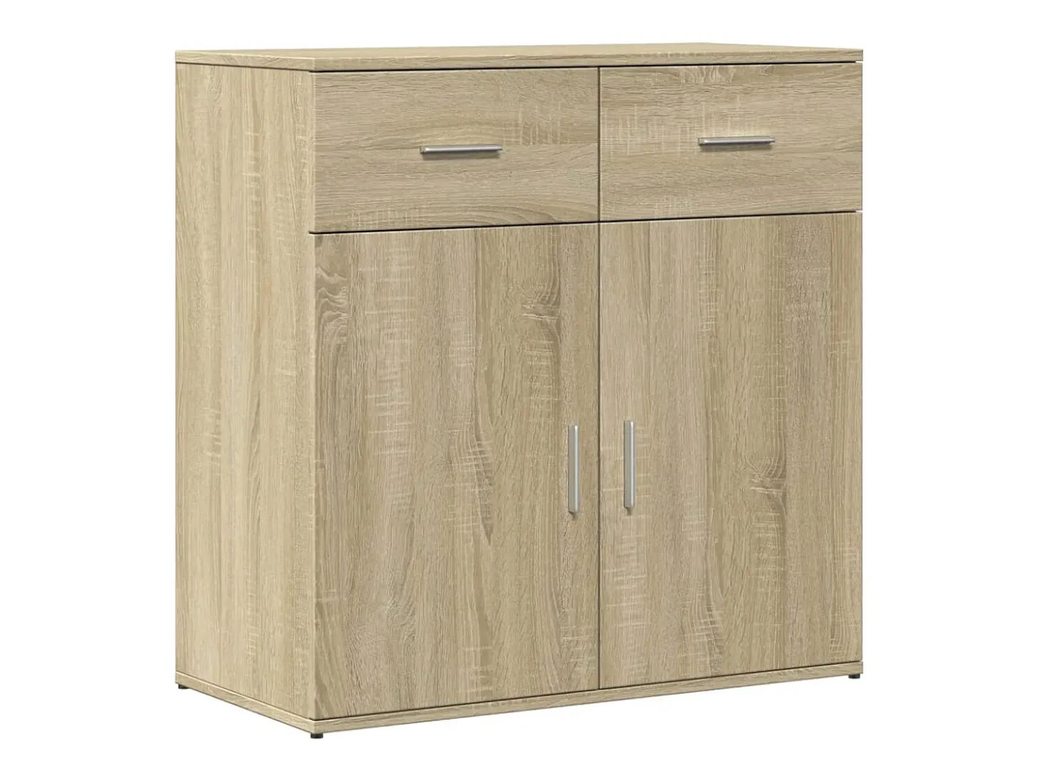 Aparador buffet cómoda armario unidad de almacenamiento organizador cocina salón salón juego de 2 sonoma 79 x 38 x 80 cm marrón madera contrachapada 02_0036825