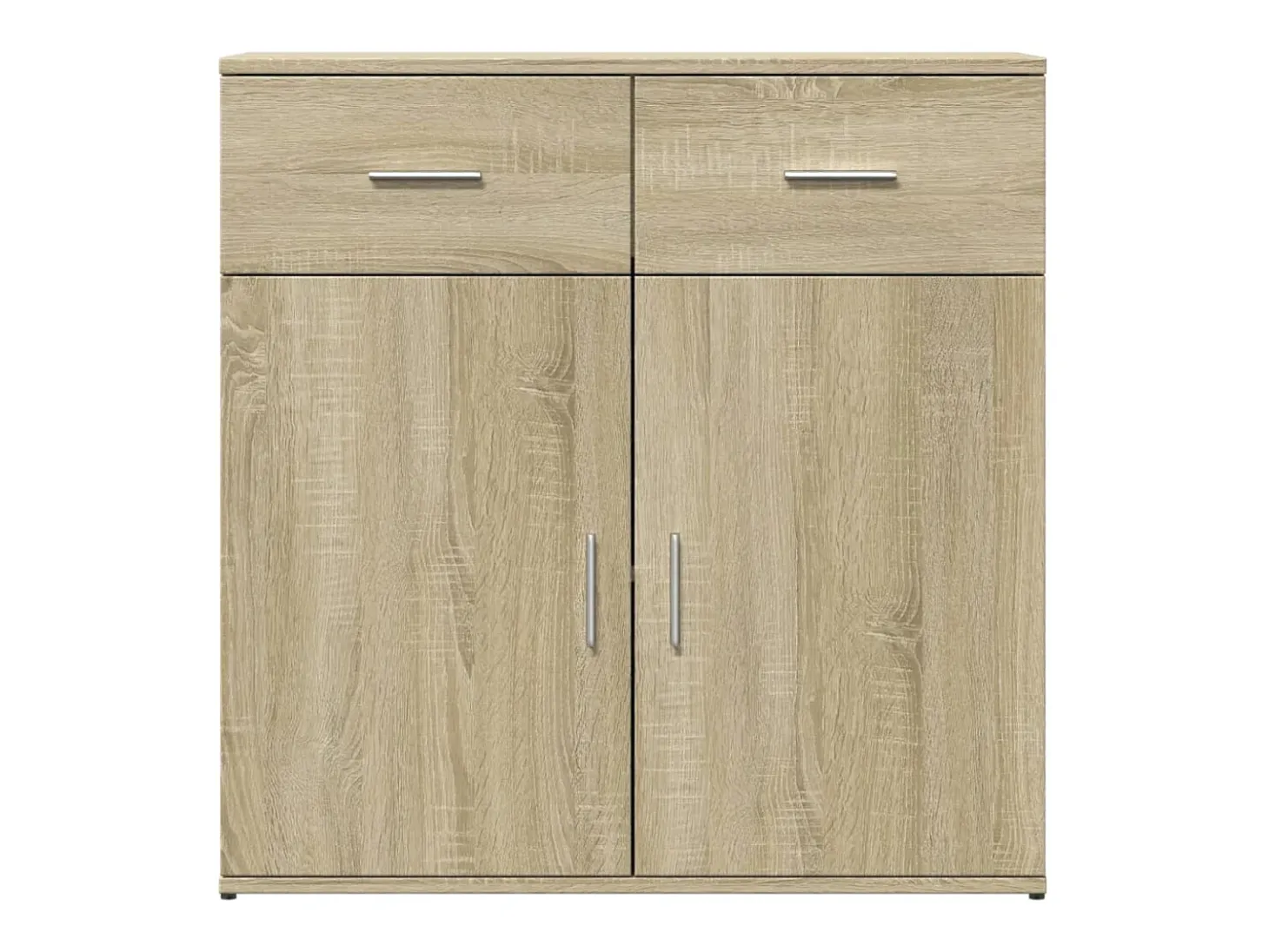 Aparador buffet cómoda armario unidad de almacenamiento organizador cocina salón salón juego de 2 sonoma 79 x 38 x 80 cm marrón madera contrachapada 02_0036825