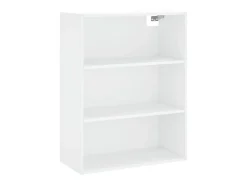 Aparador buffet cómoda armario mueble organizador cocina salón salón alto 69,5 x 34 x 180 cm madera contrachapada blanco 02_0032543