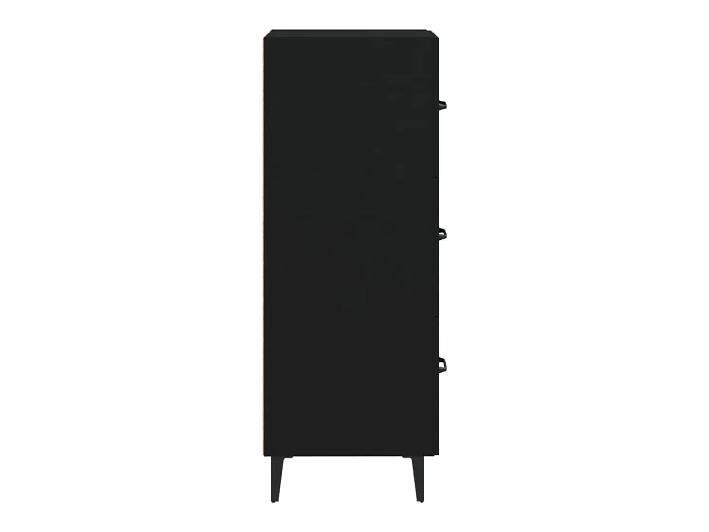 Aparador buffet cómoda armario mueble organizador cocina salón salón 34,5 x 34 x 90 cm madera contrachapada negra 02_0035880