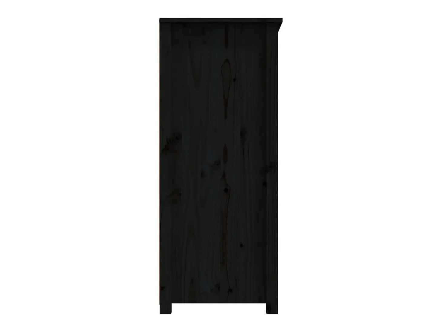 Aparador buffet cómoda armario unidad de almacenamiento organizador cocina salón salón 83 x 41,5 x 100 cm madera maciza de pino negro 02_0036139
