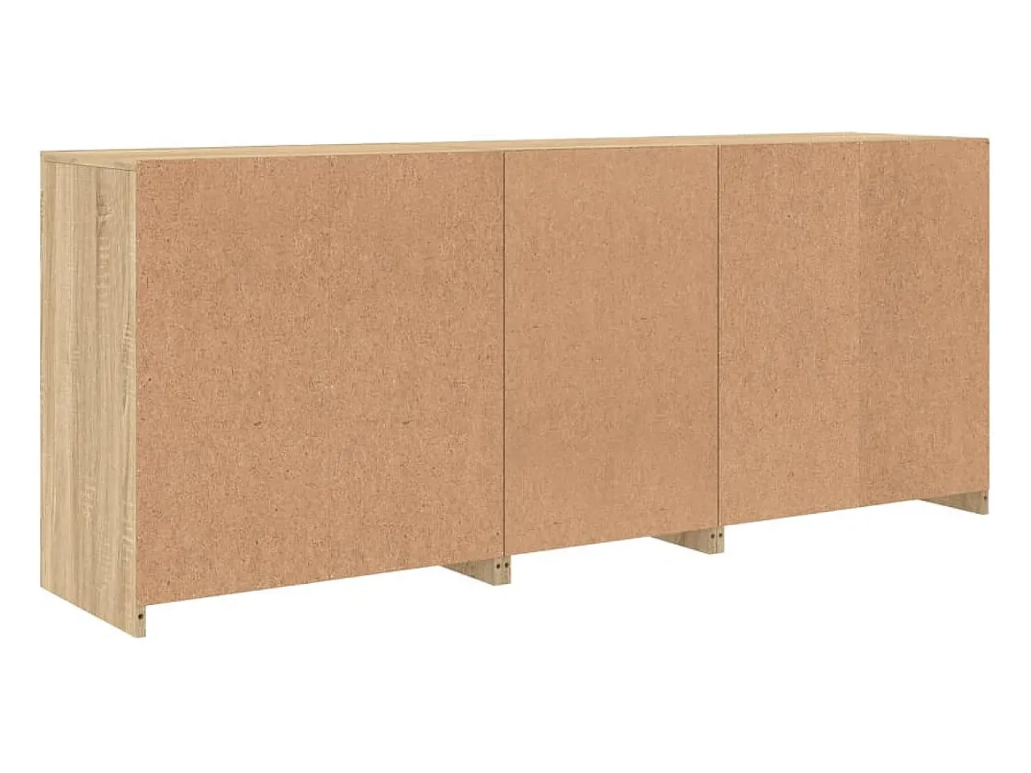 Aparador buffet cómoda armario mueble organizador cocina salón salón con luces LED sonoma 162 x 37 x 67 cm marrón 02_0029943