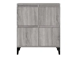 Aparador buffet cómoda armario mueble organizador cocina salón salón juego de 2 sonoma 60 x 35 x 70 cm madera contrachapada gris 02_0036965