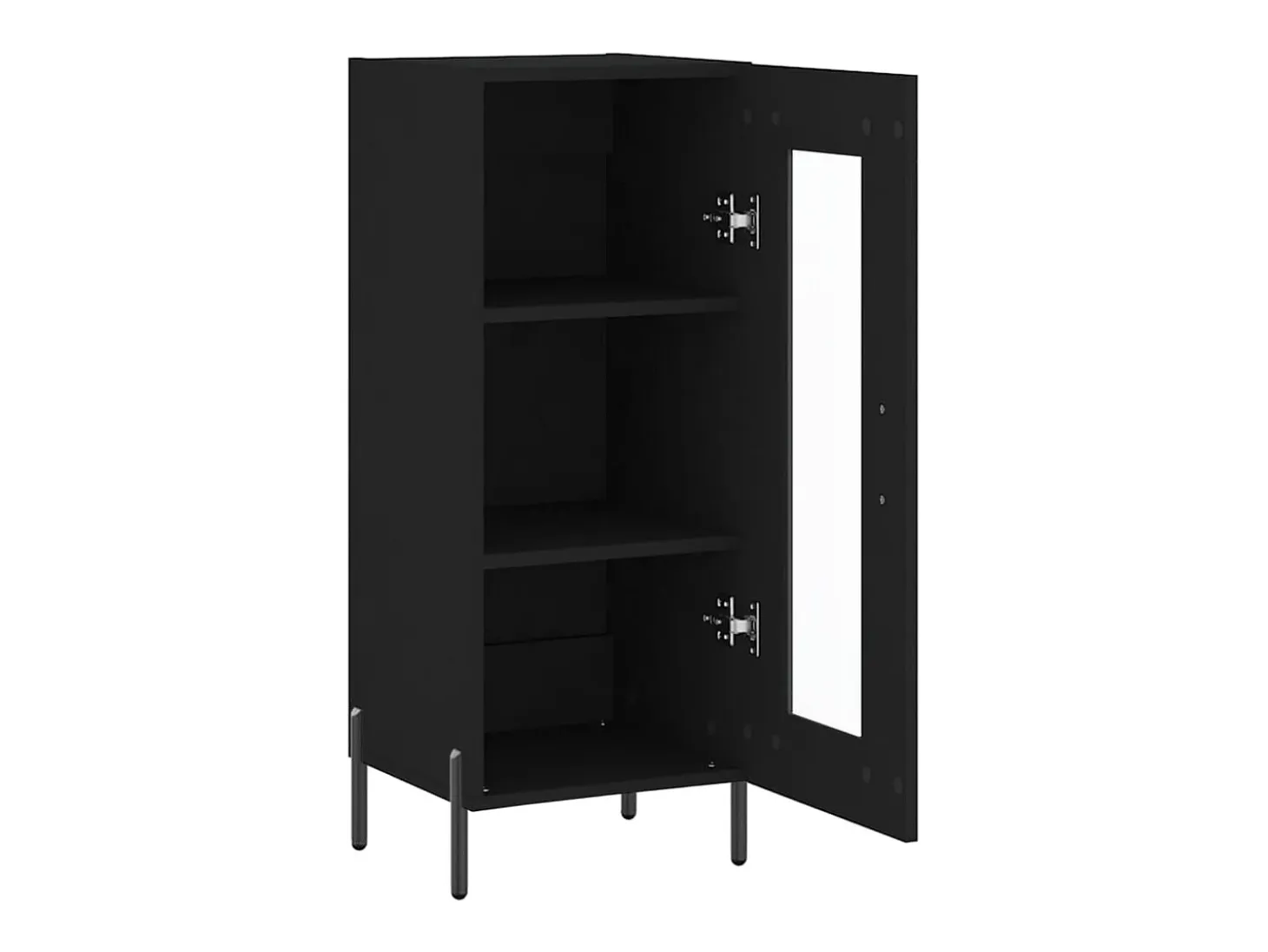 Aparador buffet cómoda armario mueble organizador cocina salón salón 34,5 x 34 x 90 cm madera contrachapada negra 02_0035895