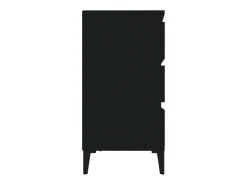 Aparador buffet cómoda armario mueble organizador cocina salón salón 60 x 35 x 70 cm madera contrachapada negra 02_0035983