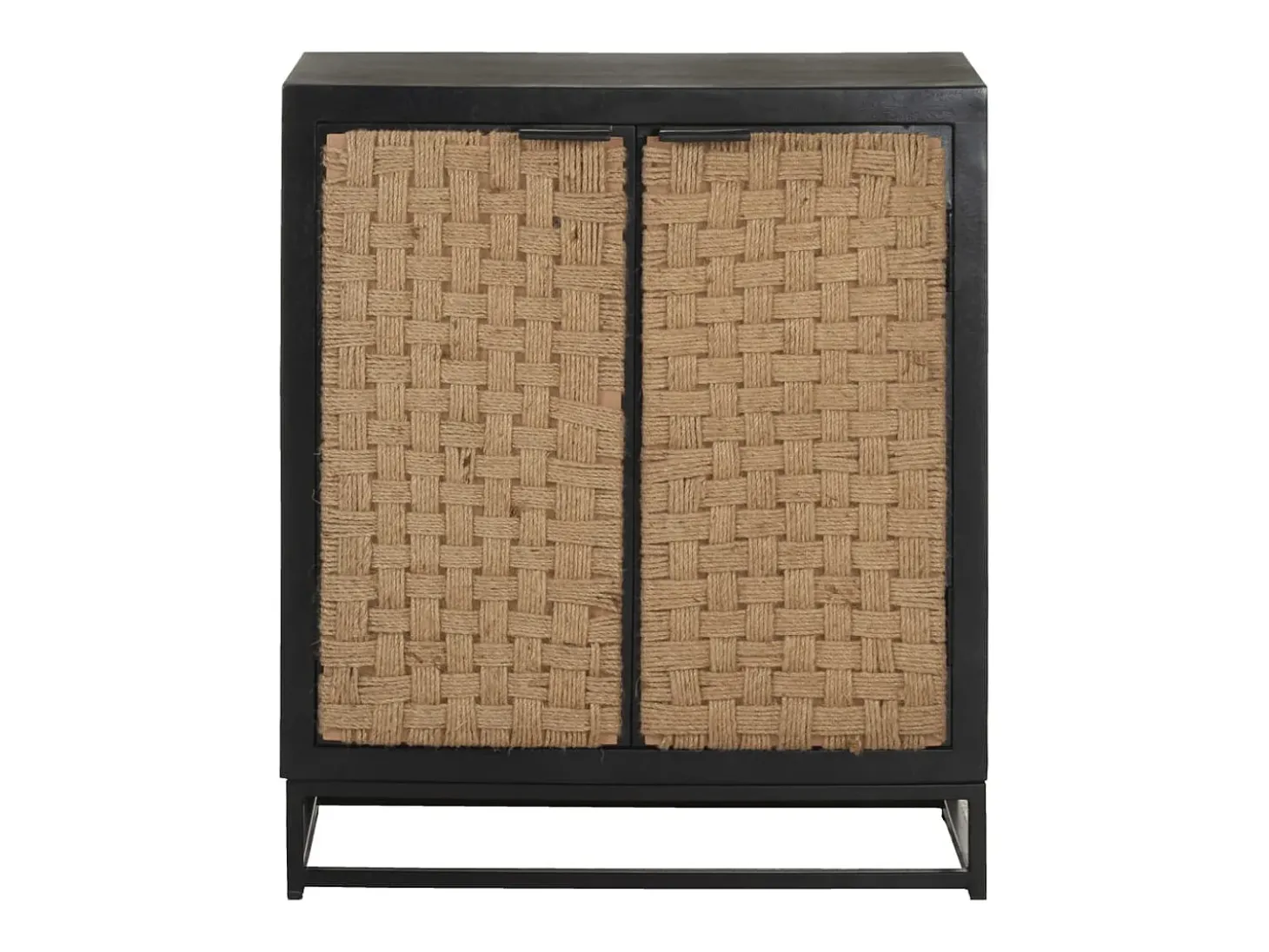 Aparador buffet cómoda armario mueble organizador cocina salón salón 60 x 35 x 70 cm madera maciza de mango negro 02_0029622