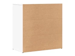 Aparador buffet cómoda armario mueble organizador cocina salón salón juego de 2 79 x 38 x 80 cm madera contrachapada blanca 02_0036685