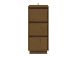 Aparador buffet cómoda armario unidad de almacenamiento organizador cocina salón salón juego de 2 32 x 34 x 75 cm madera maciza de pino marrón 02_0036885