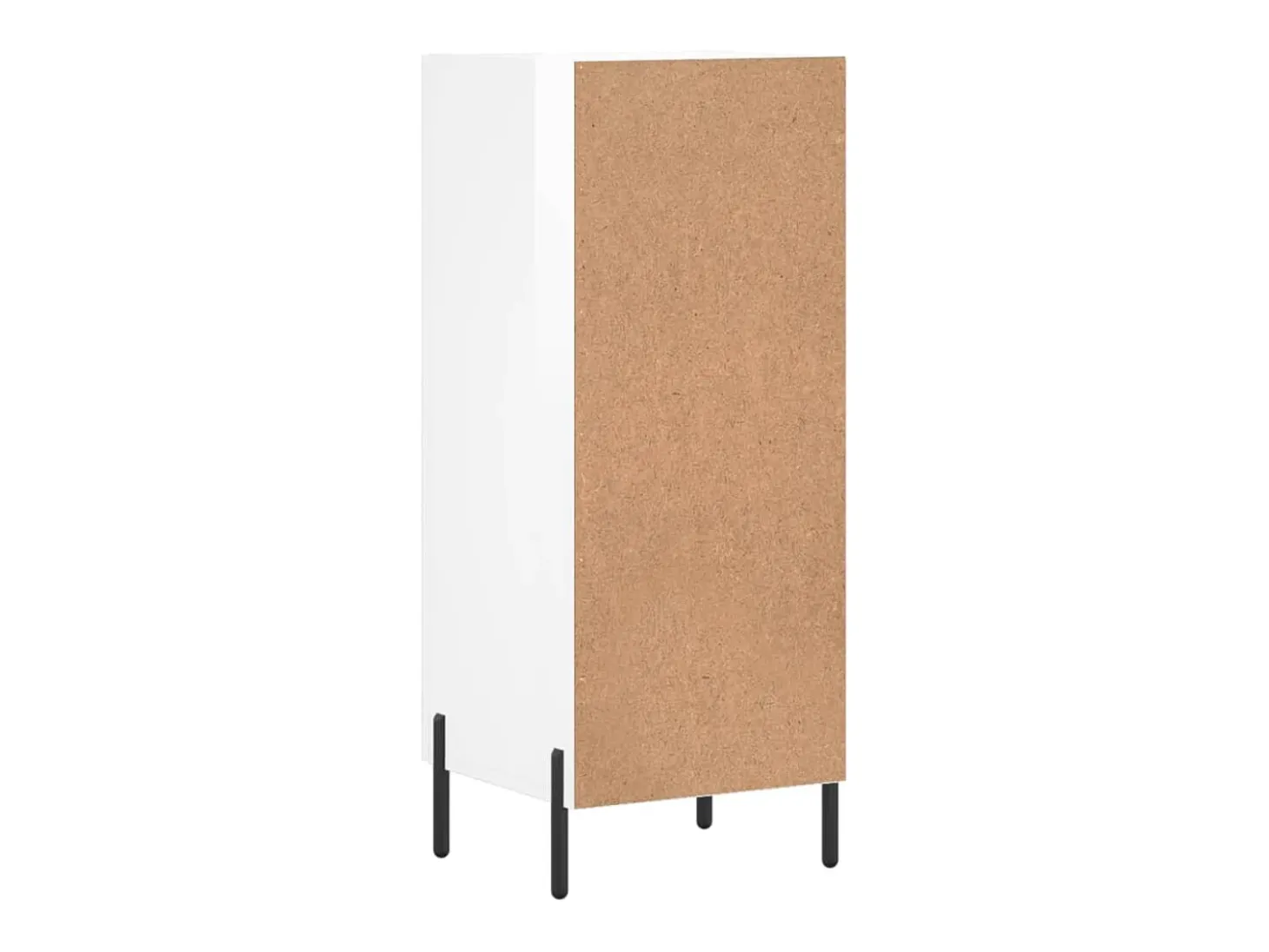 Aparador buffet cómoda armario mueble organizador cocina salón brillante 34,5 x 34 x 90 cm madera contrachapada blanco 02_0030626